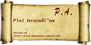 Plel Azucséna névjegykártya